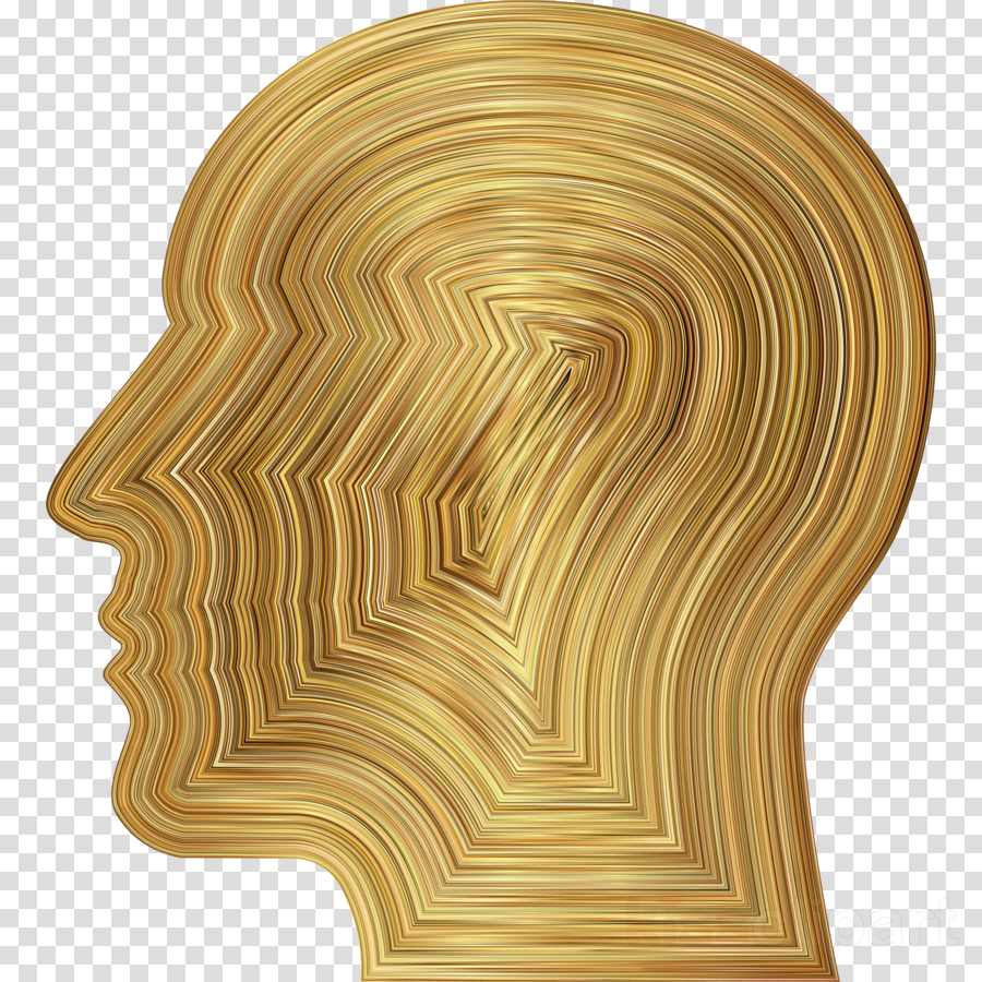 Gold Brain Clipart Human Brain Human Head - Clip Art (900x900), Png Download
