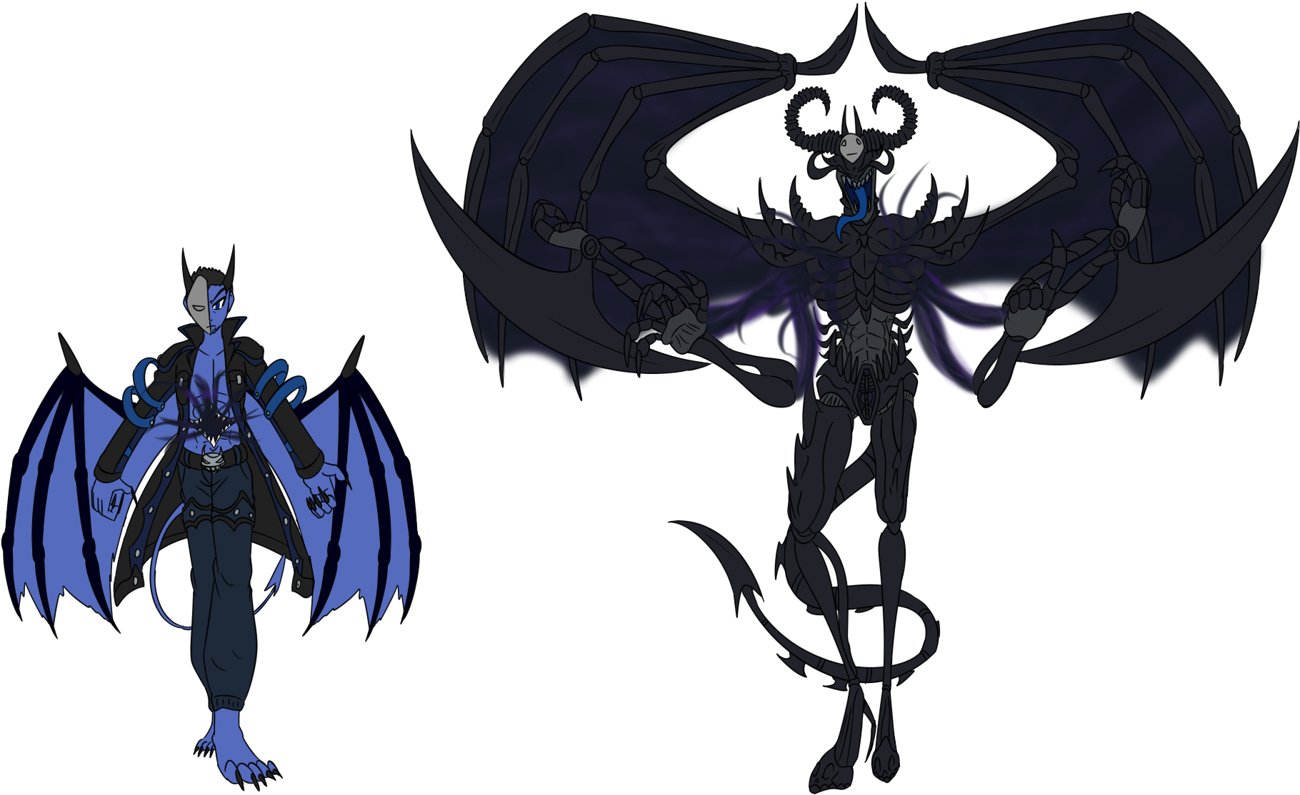 Demon Naphto And Biomerge - Art (1840x1150), Png Download