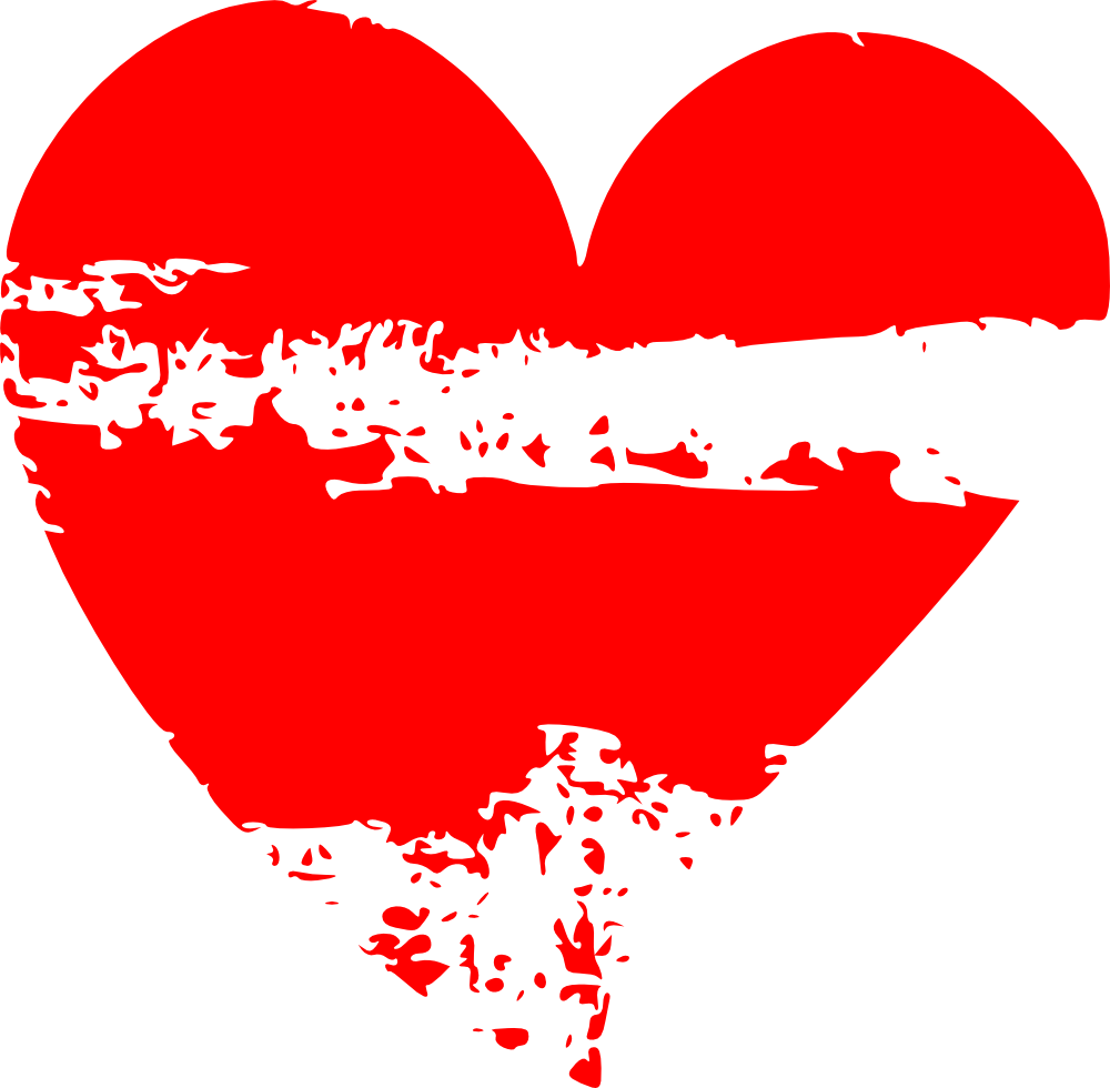 Clip Black And White Download Heart Png For Free Download - Grunge Texture Heart Png (1000x980), Png Download
