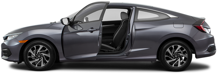 Driver's Side Profile With Drivers Side Door Open - Civic Hatchback 2018 Lx (800x400), Png Download