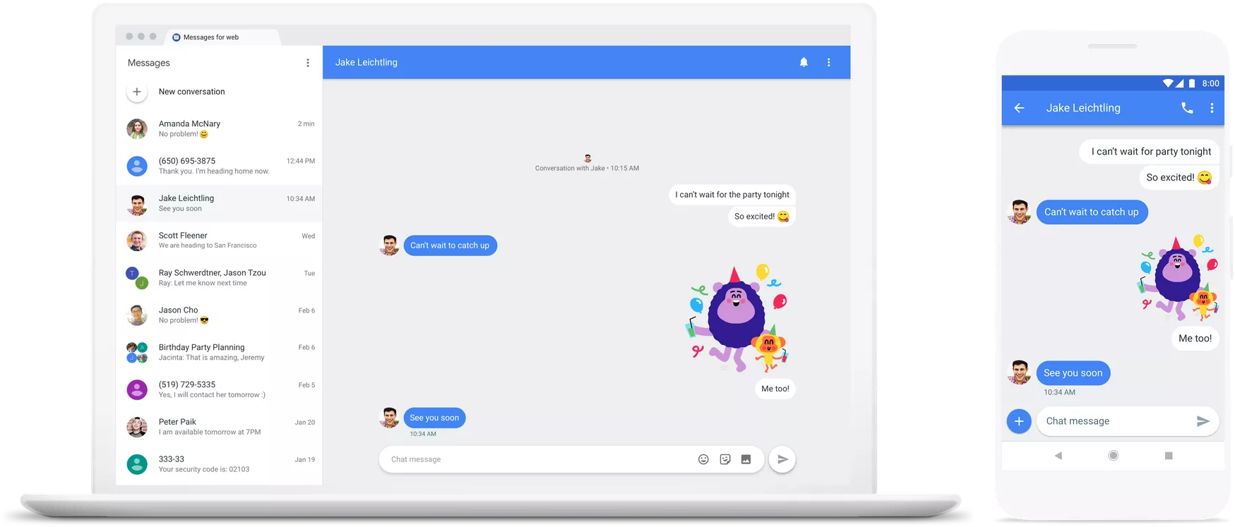 The Big G Has Been Tinkering With The Rebranded "chat" - Android Messages Web (1920x941), Png Download