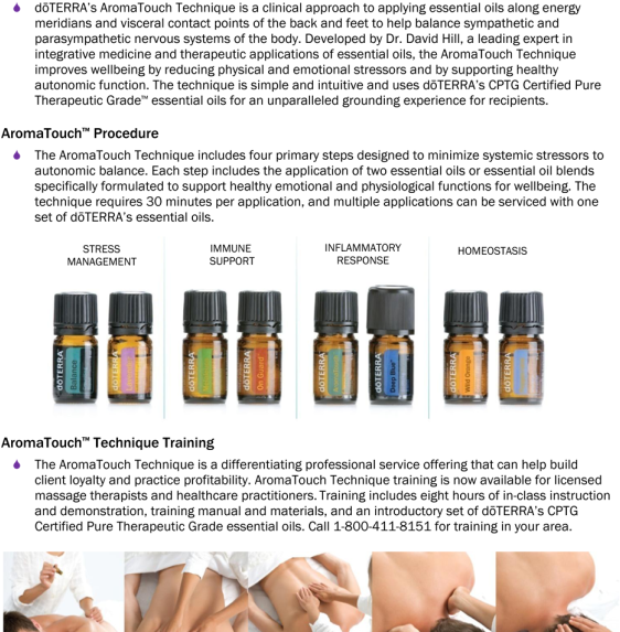 Doterra Aromatouch Flyer - Aromatouch Technique (575x575), Png Download