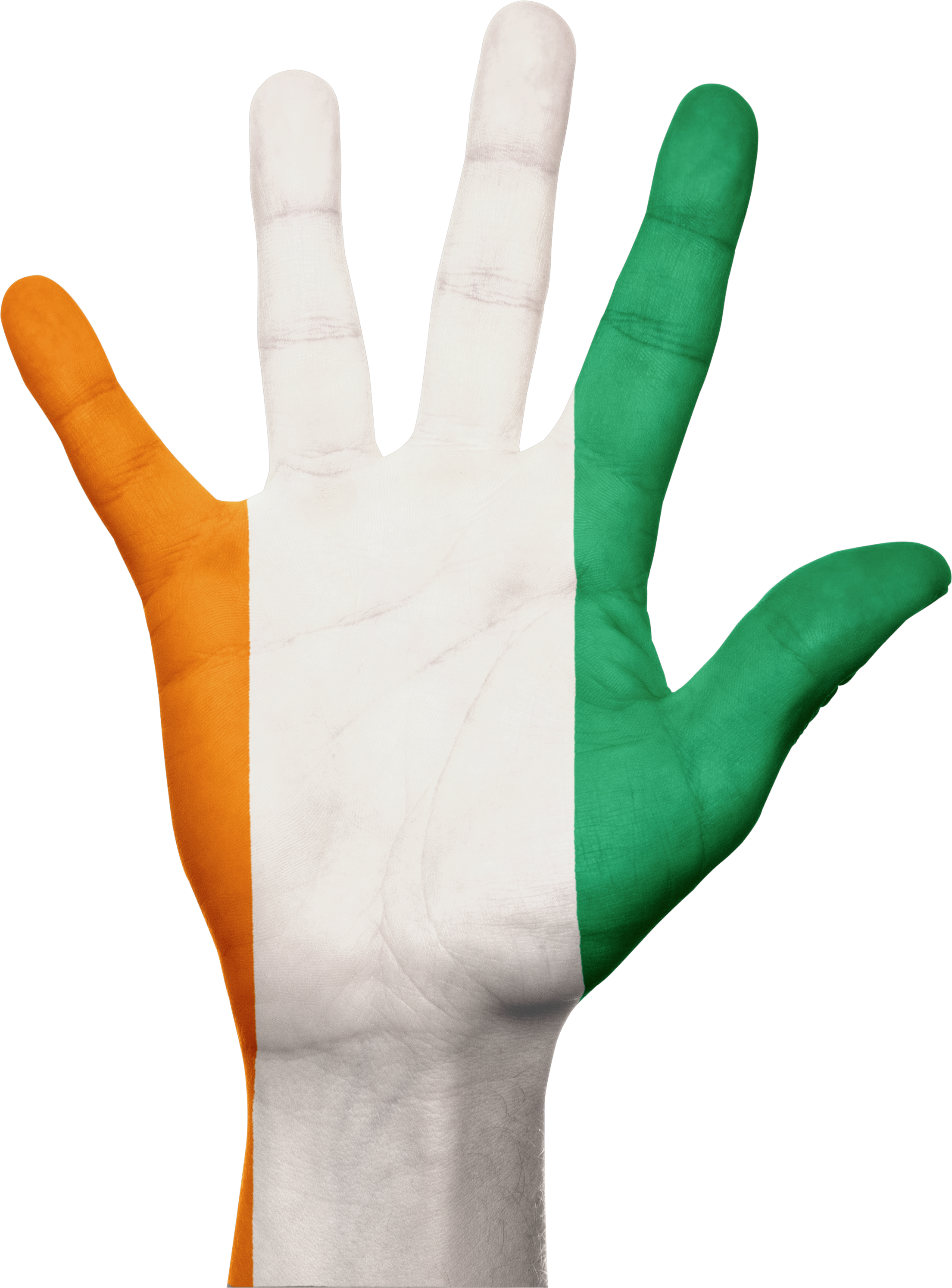 Ivory Coast Flag Hand Africa 651555 - Romania Flag Png (2209x2987), Png Download