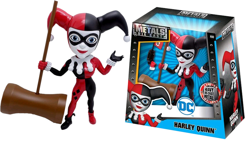 Harley Quinn 6" Metals Die Cast Action Figure - Die Cast Harley Quinn (842x486), Png Download