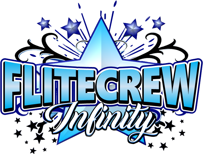 Flitecrew Infinity Cheerleading Logo - Logo Cheerleaders (698x536), Png Download