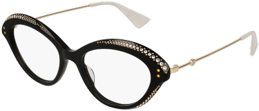 Gucci 0215o- Black/strass 001 Occhiali - Gucci Okulary Korekcyjne (800x800), Png Download