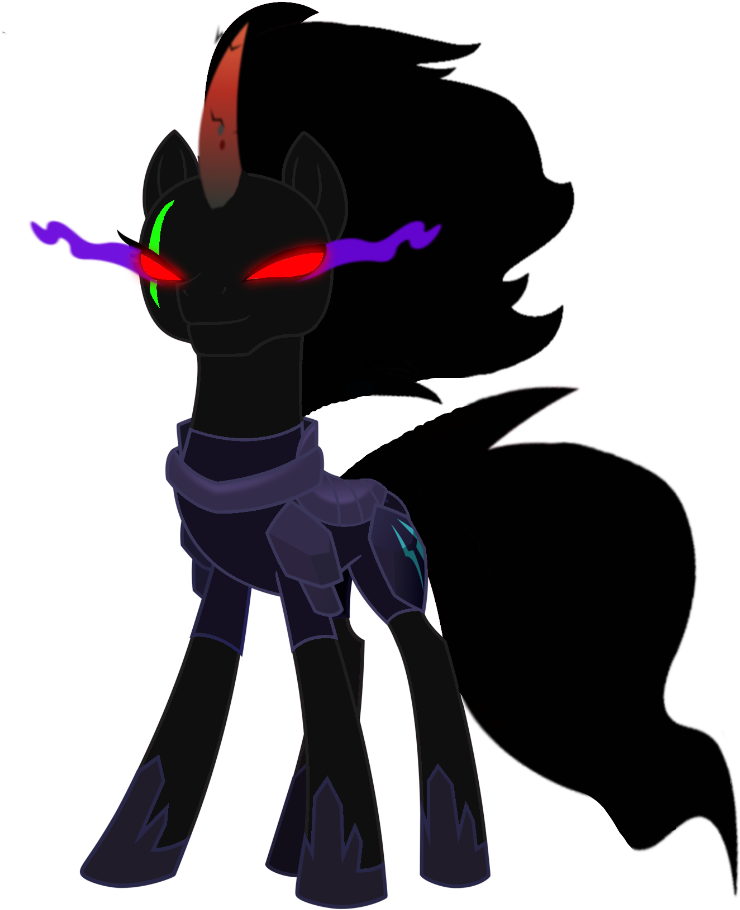 Venjix5, Blank Eyes, Corrupted, Curved Horn, Eye Scar, - My Little Pony Broken Horn (874x915), Png Download