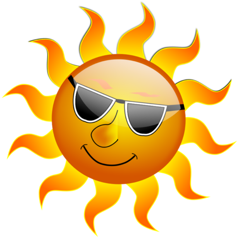 Sun Wearing Sunglasses - Clip Art Sunny (480x480), Png Download