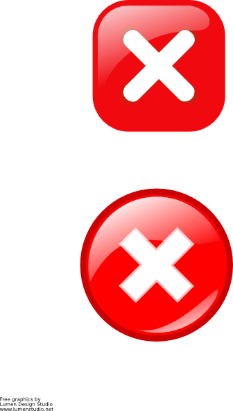 Free Vector Error Icons Clip Art - Small Close Button Icon (336x592), Png Download