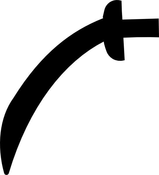 Black Sword Png (546x599), Png Download