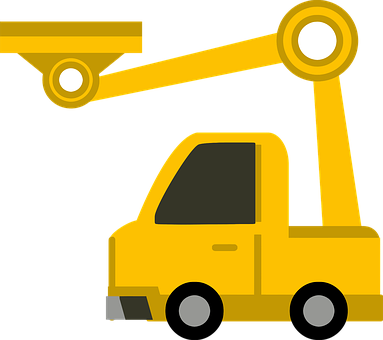 Car Cartoon Comic Construction Crane Ride - ก่อสร้าง การ์ตูน Png (383x340), Png Download