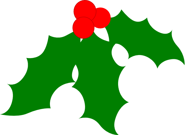 Banner Library Berry Clip Art At Clker Com Vector - Holly Berry Leaves Clip Art (600x437), Png Download