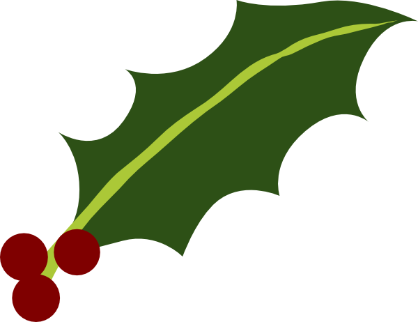Holly Leaf - Clipart Holly Leaf (600x462), Png Download