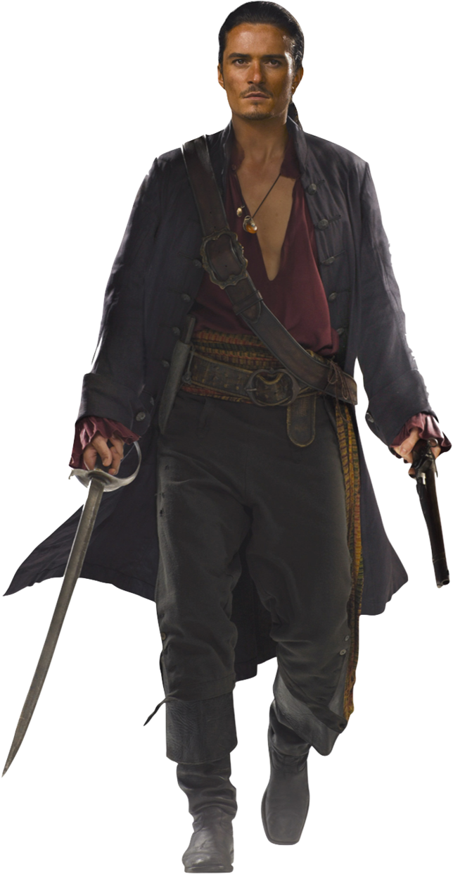 Pirate Png Image - Pirates Of The Caribbean Will Turner Png (644x1241), Png Download