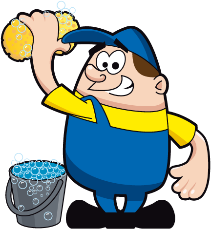 Shop Clipart Car Wash - Car Wash Man Png (432x470), Png Download