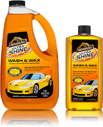 Armor All - Ultra Shine Wash And Wax 64 Oz (500x500), Png Download