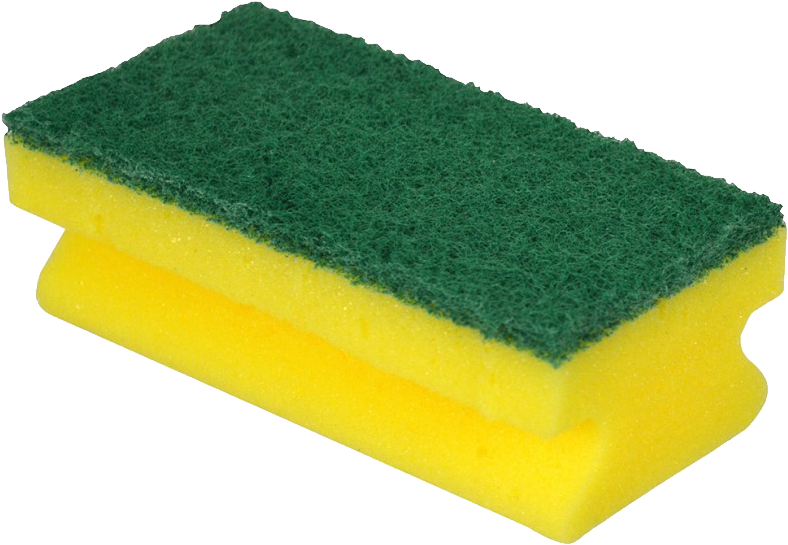 Yellow And Green Sponge (898x712), Png Download
