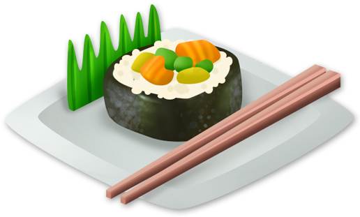 Big Sushi Roll - Sushi (516x516), Png Download