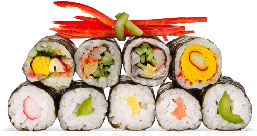 Sushi Platter Png - Sushi Plate Png (511x265), Png Download