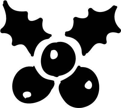 Holly Leaf With Berries Vector - Berry (400x400), Png Download