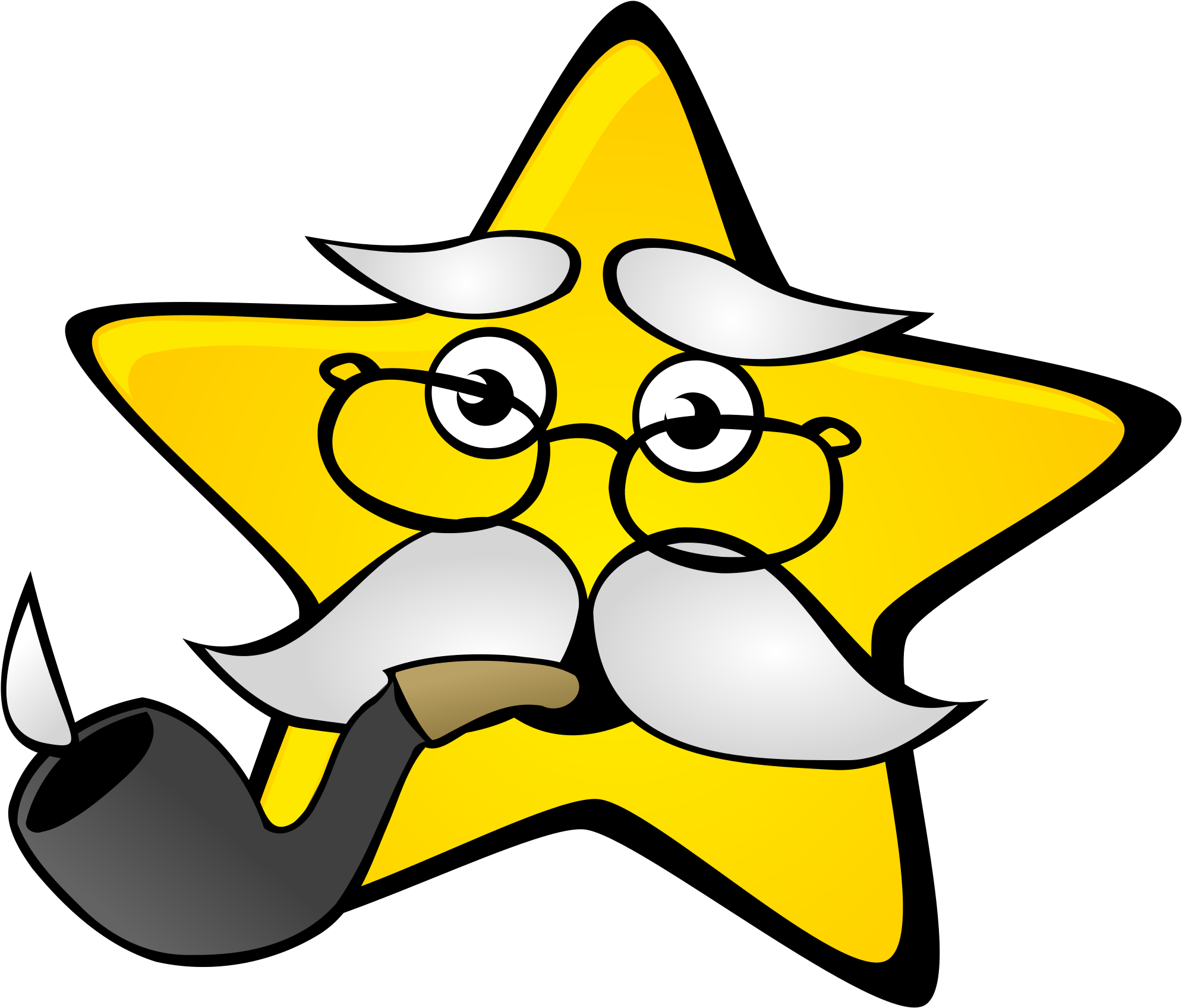 Starry Night Star Primary - Old Star Clipart (2400x2400), Png Download