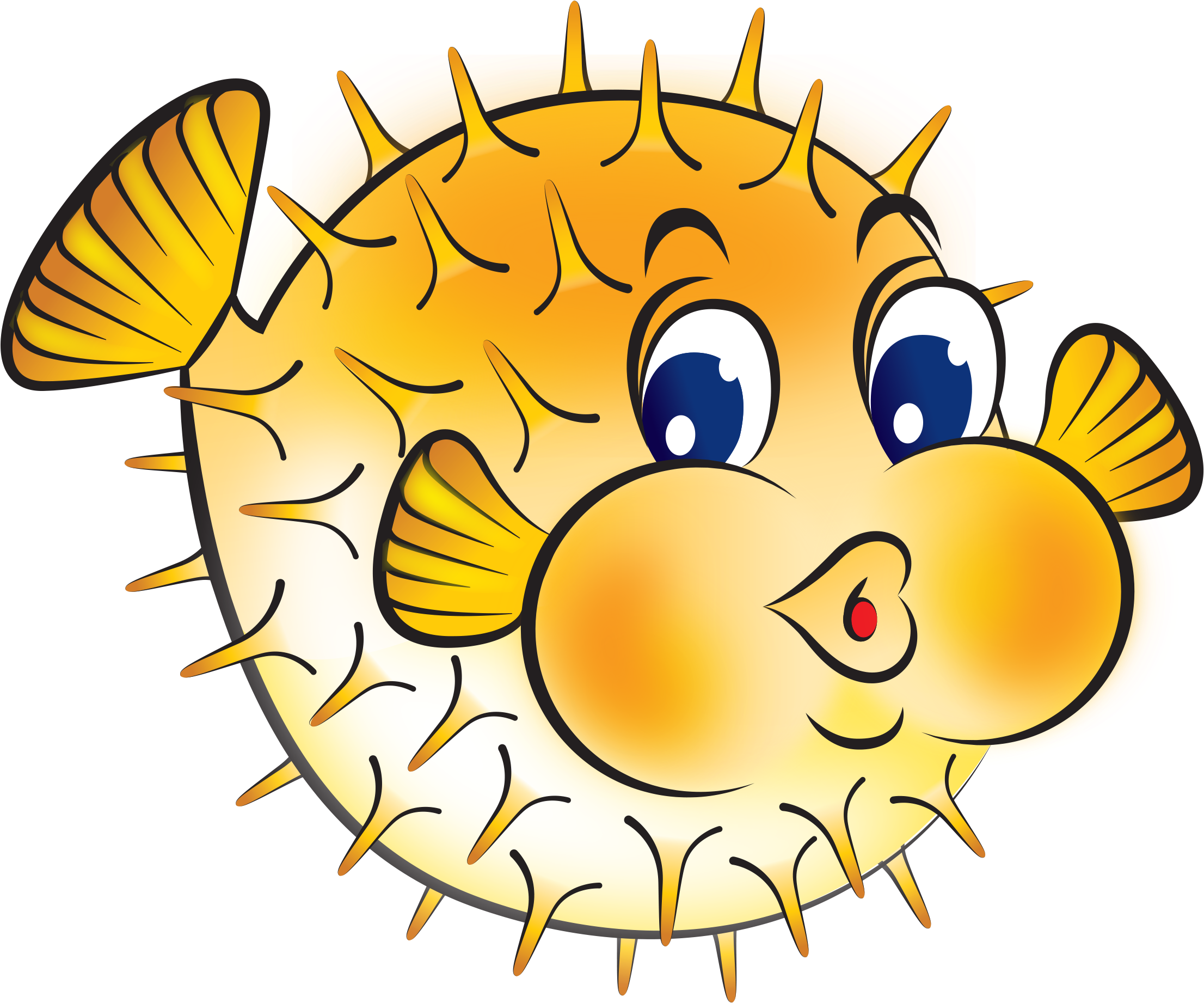 Fish Png Clipart - Puffer Fish Clipart (830x689), Png Download