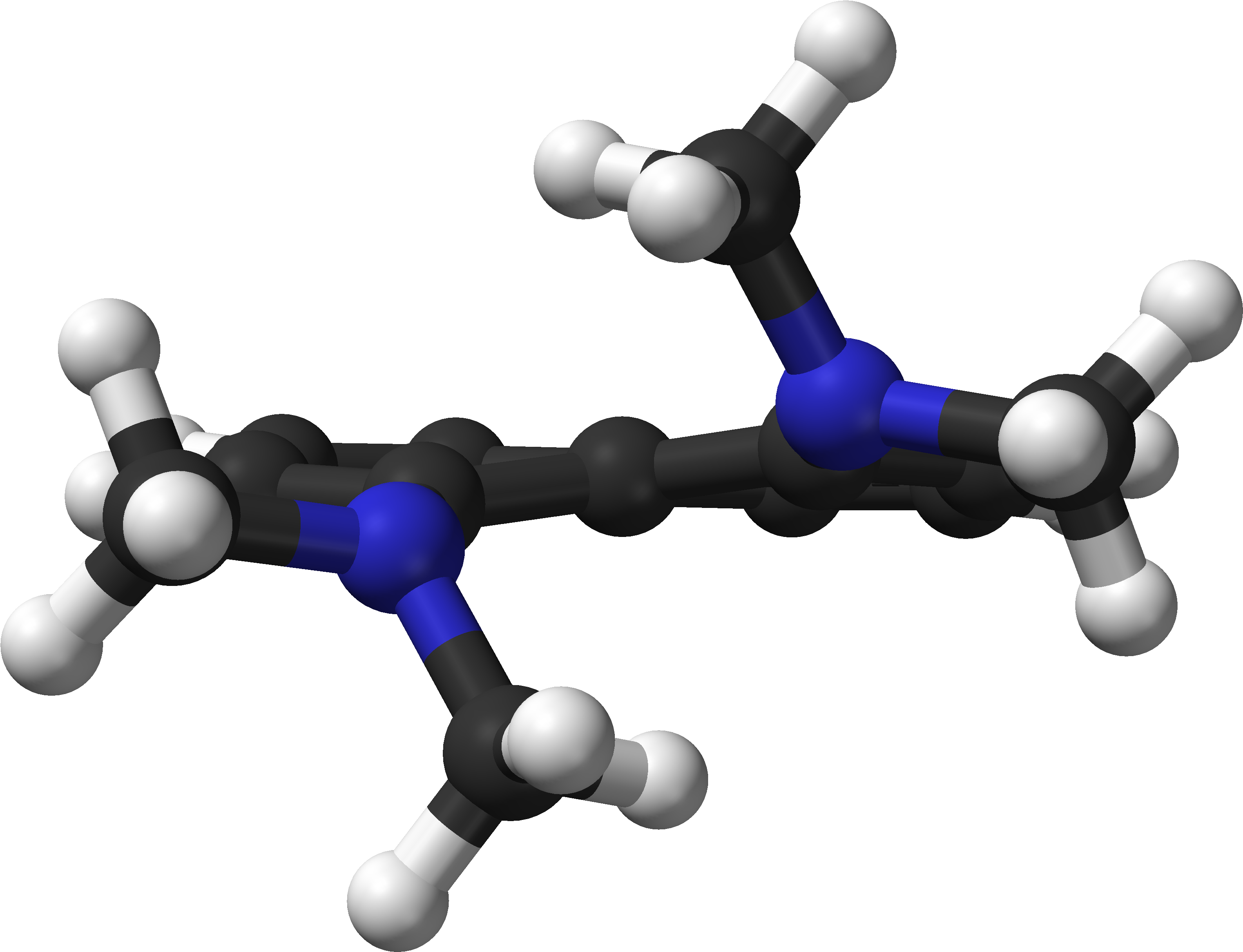 Proton Sponge From Xtal 1999 3d Balls - Wikimedia Commons (3371x2628), Png Download