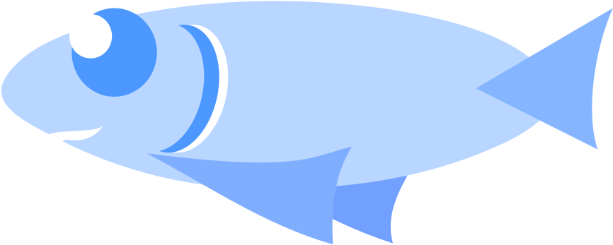 Fish-1 Vector Clipart - Vector Fish Png (900x359), Png Download