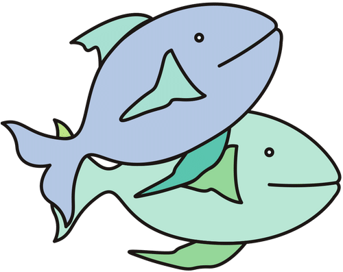 Fishes - 0shares - Illustration (500x500), Png Download