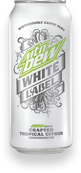 Nutrition Info - Mtn Dew White Label - 6 Cans (327x695), Png Download