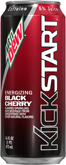 Mountain Dew Kickstart Black Cherry 473ml - Mountain Dew Kickstart Black Cherry (300x700), Png Download