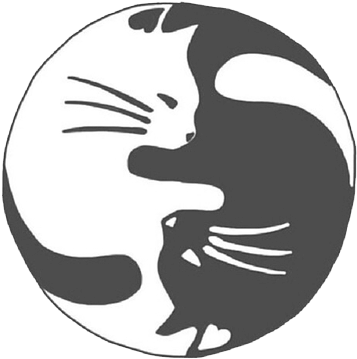 Overlay, Png, Transparent, Tumblr, Wallpaper - Cat Yin Yang (500x466), Png Download