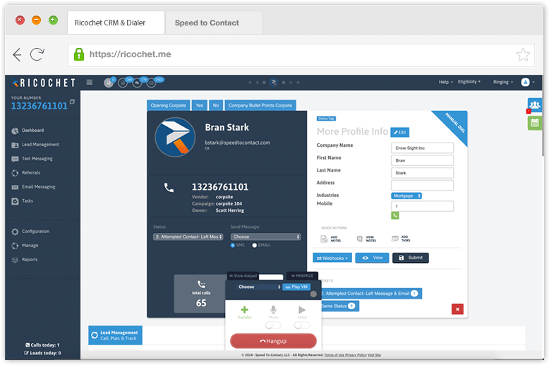Ricochet By Speed To Contact - Predictive Dialer (800x536), Png Download
