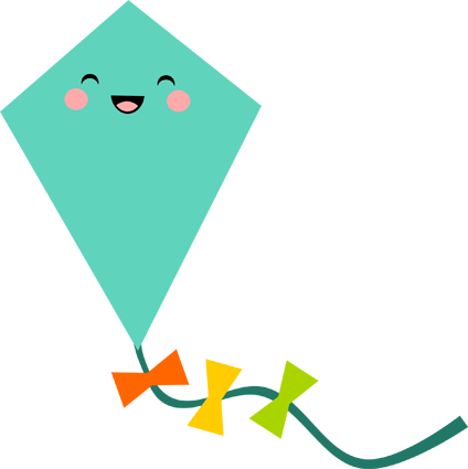 Kawaii Kite Svg Cutting File - Kite Transp Arent (424x425), Png Download