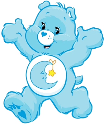 Meet Bedtime Bear He Is A Very Sleepy Bear - Sleepy Care Bear Logo (410x460), Png Download