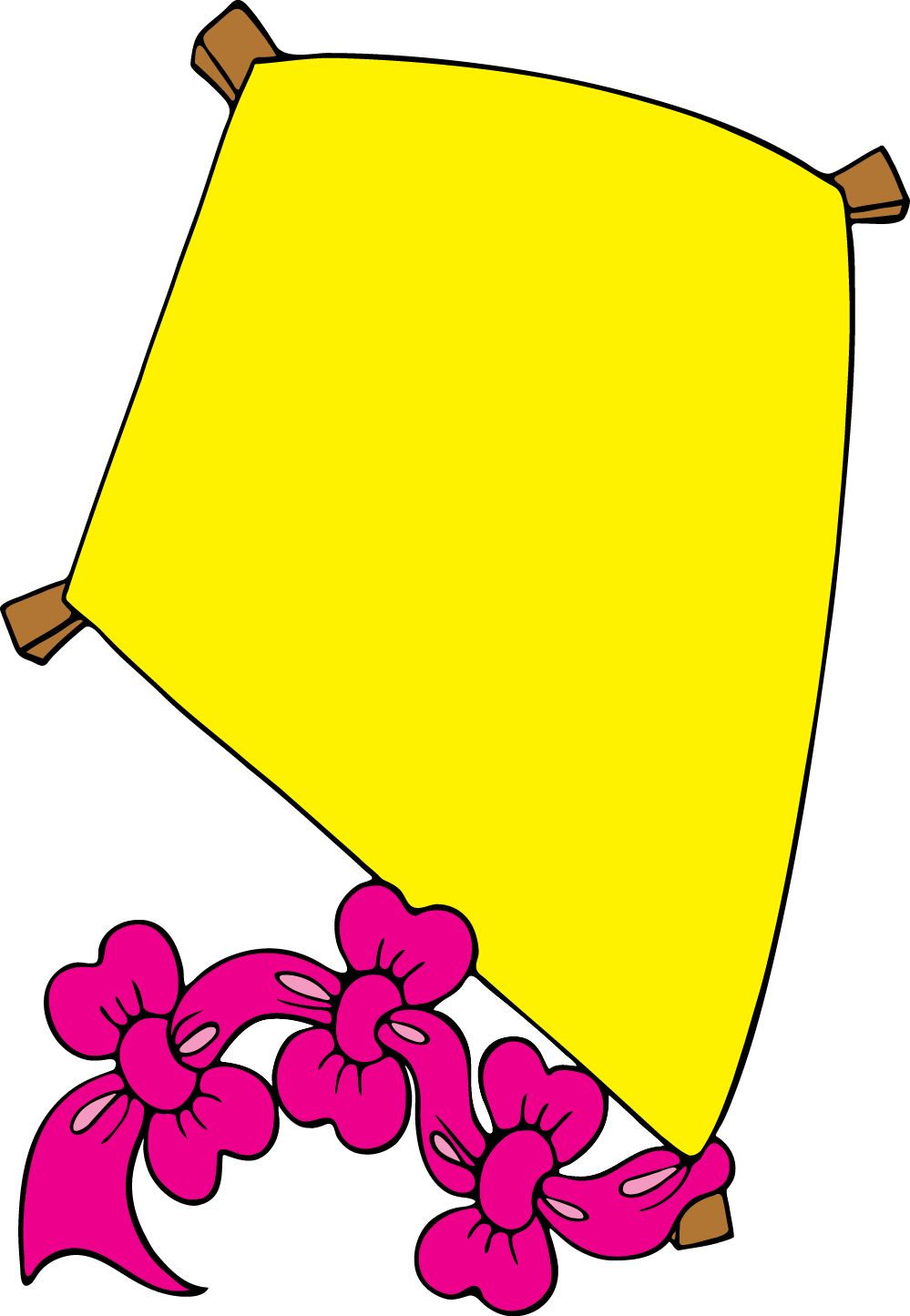 Kite Clipart Yellow - Yellow Kite Clipart (999x1445), Png Download