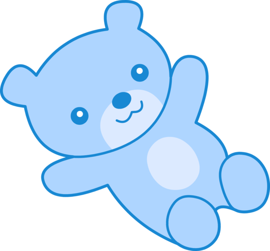 Cute Blue Teddy Bear Clipart - Blue Teddy Bear Clipart (550x511), Png Download
