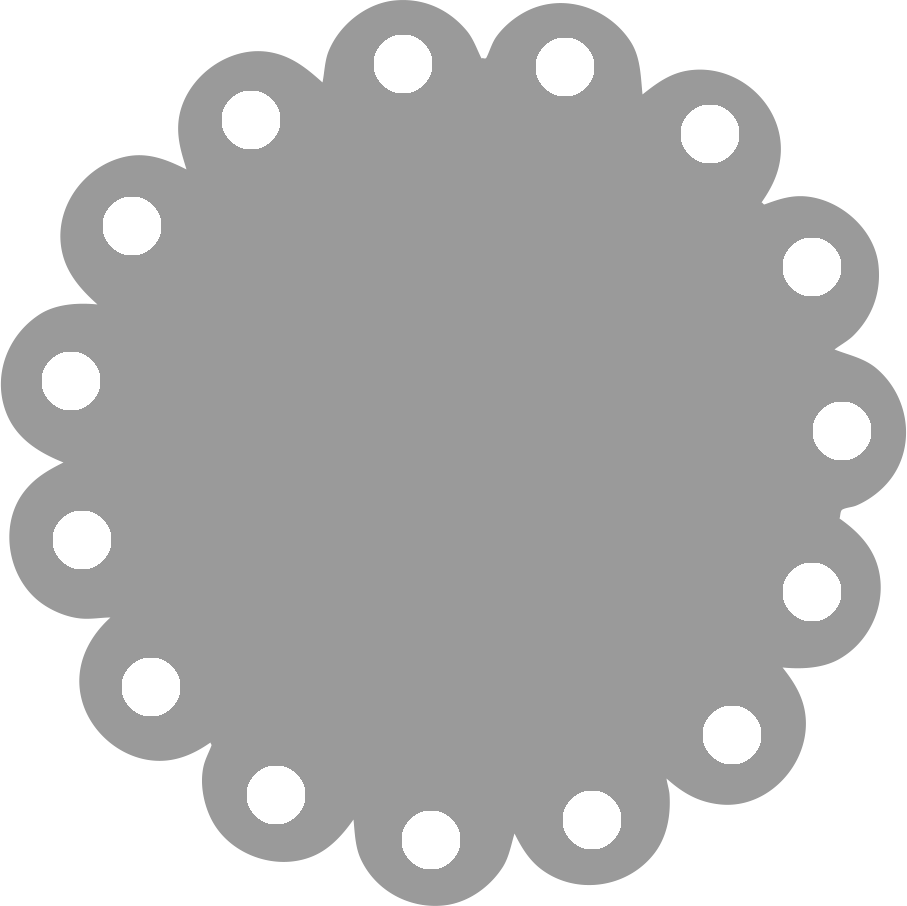 Scalloped Border Clipart - Scalloped Circle Clipart (907x906), Png Download