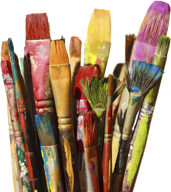 “paintbrush Transparent ” - Paint Brushes And Canvas (400x404), Png Download