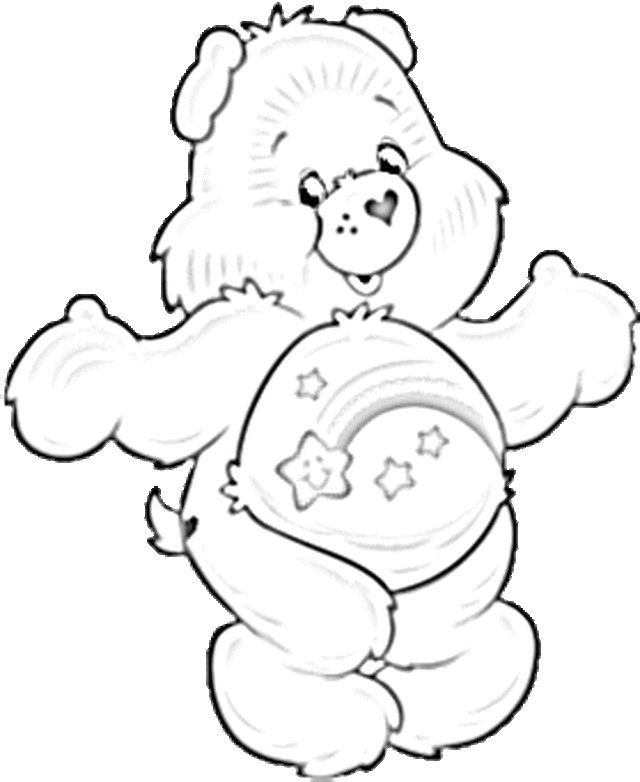 Drawing Care Bears 75 - Care Bear Coloring Pages (640x782), Png Download