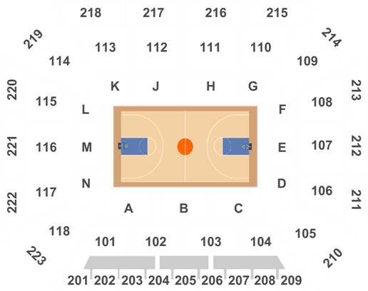 Kentucky Wildcats At Auburn Arena On 01/19/2019 Tba - Auburn Arena Seating Chart (525x430), Png Download