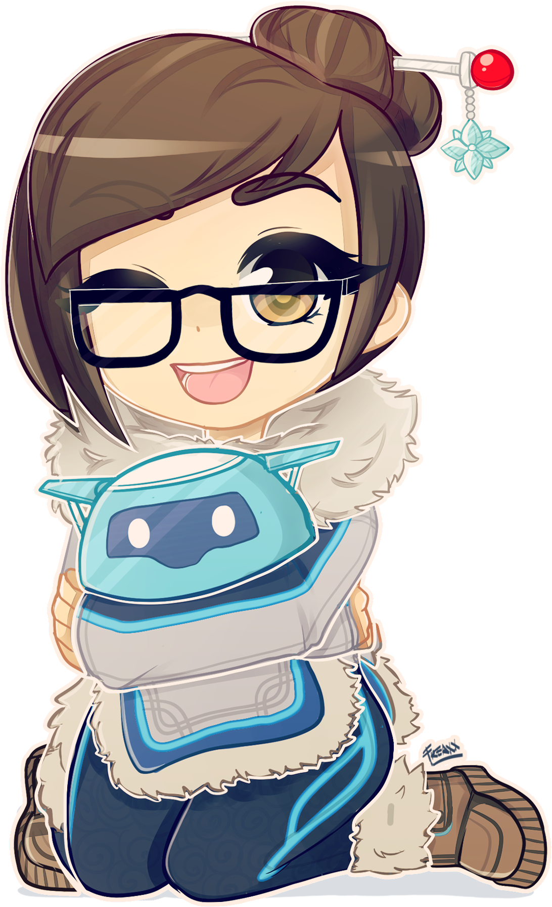 Overwatch By Jessicafreaxx Da - Overwatch Mei Png (1230x1966), Png Download