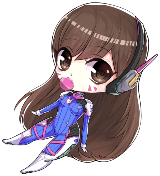 Va Drawing Chibi - Overwatch D Va Chibi (600x600), Png Download