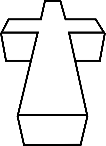 3d Cross Clipart Png - 3d Cross (437x600), Png Download