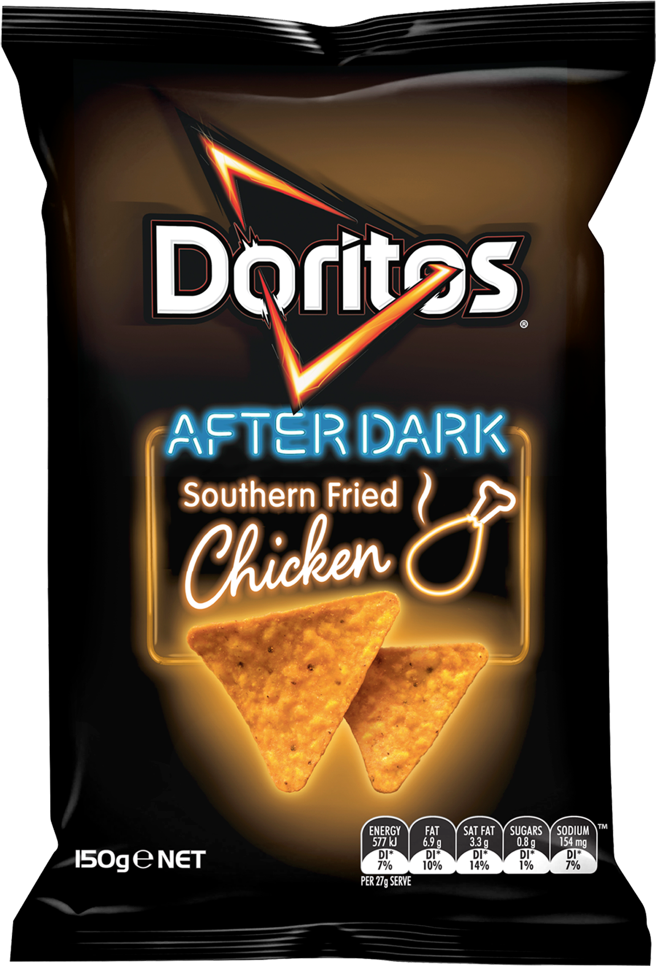 Doritos After Dark Southern Fried Chicken 150g - Doritos Southern Fried Chicken (1600x2000), Png Download