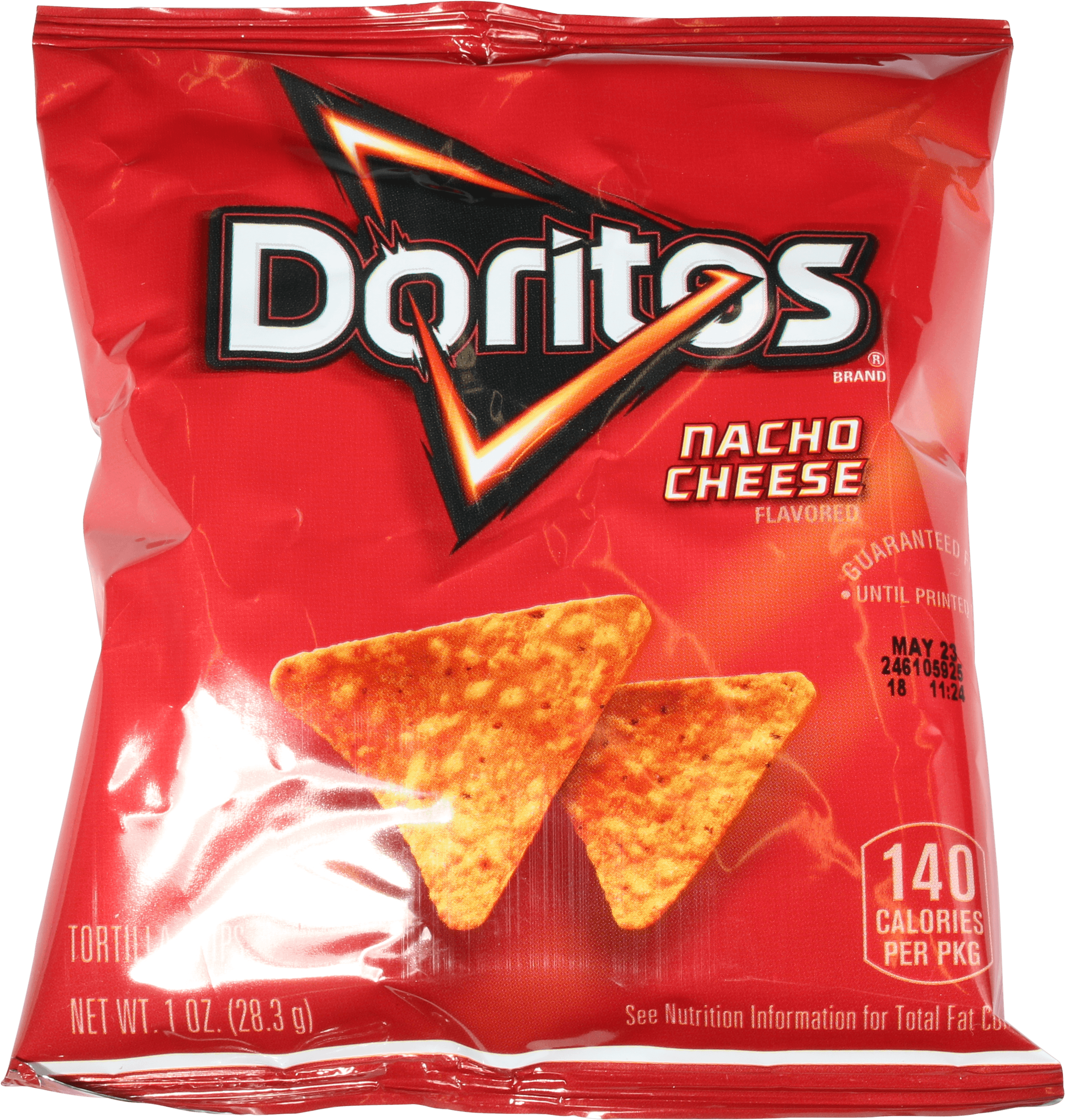 Doritos Nacho Cheese Tortilla Chips 1oz - Doritos Tortilla Chips, Nacho Cheese Flavored - 1 Oz (1350x900), Png Download