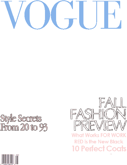 Blank Vogue Magazine Cover Template