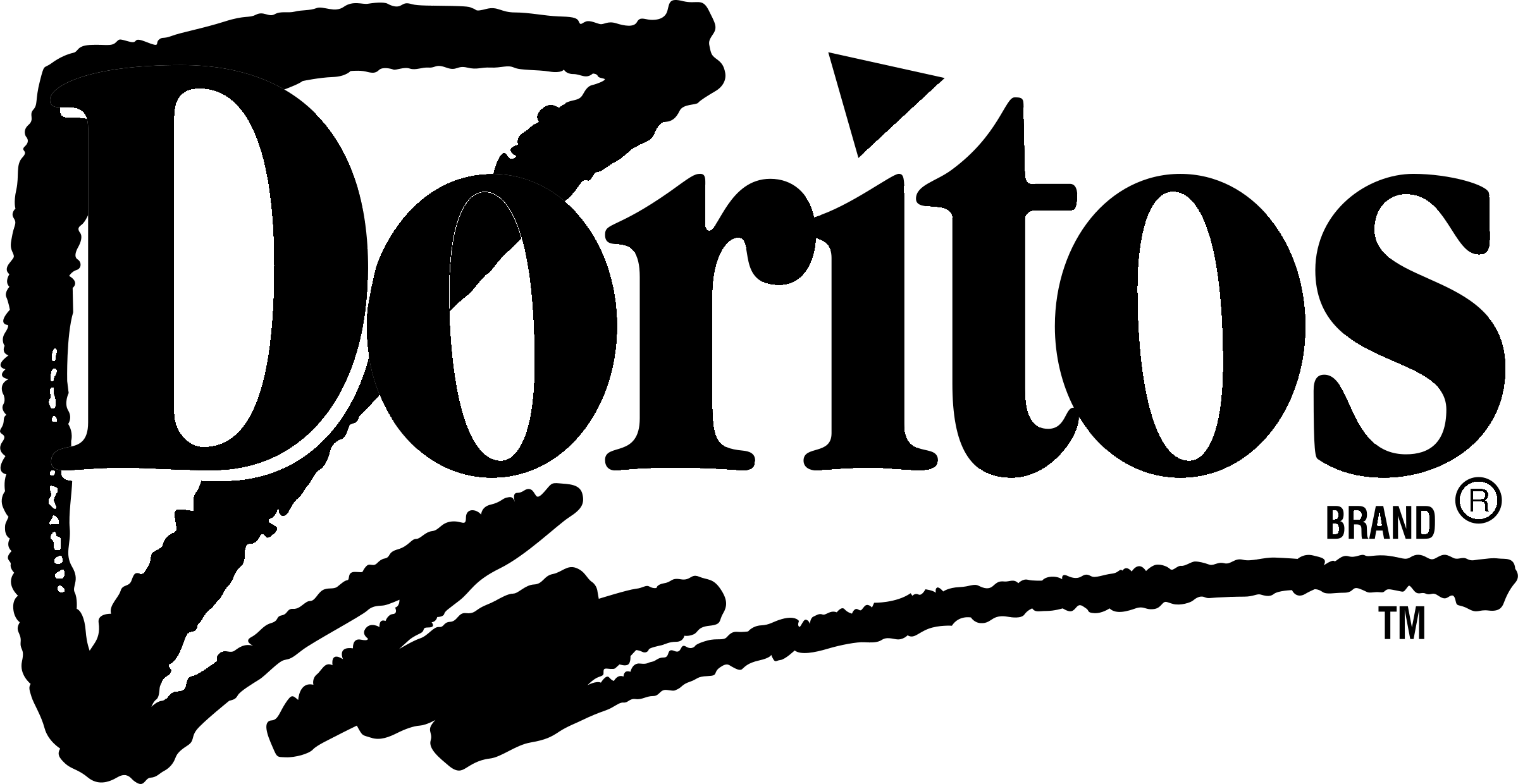 Doritos Logo Black And White - Doritos Nacho Cheese Tortilla Chips - 11 Oz Bag (2400x1240), Png Download