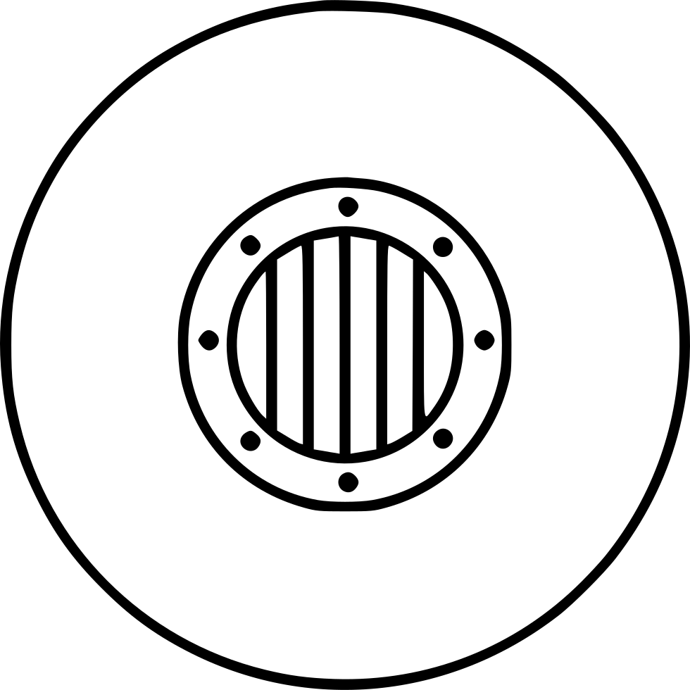 Cell Window Grill Protection Jail Arrest Svg Png Icon - Submarine Window Black And White (980x980), Png Download