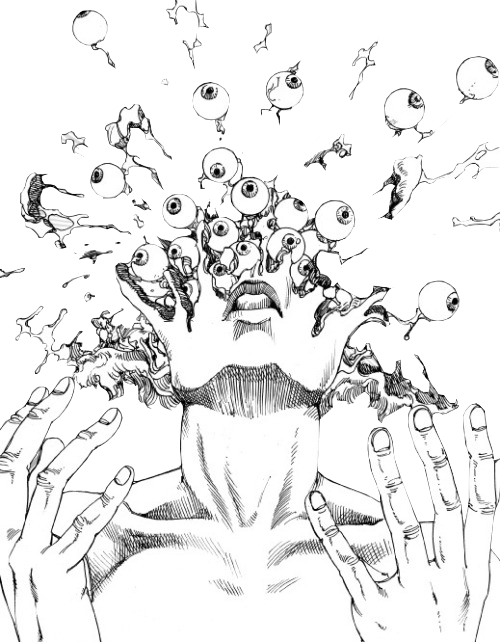 Sin Título - Shintaro Kago Flying Lotus (500x642), Png Download